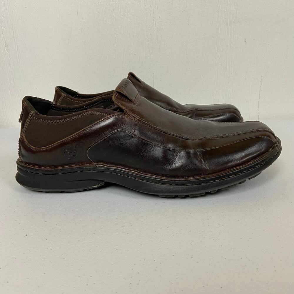 Timberland Men Cedar Breaks Brown Leather Loafer Shoes Size 11.5